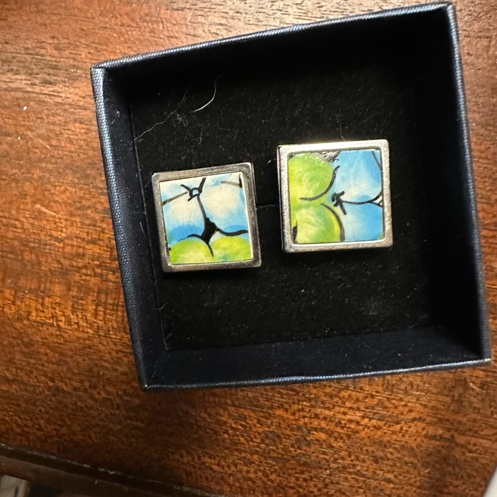 Artistic Square Cufflinks